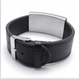 Attractive Design Delicate Colors Reliable Quality Titanium Leather Bracelet
