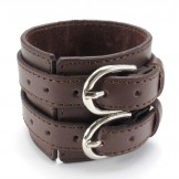 Deft Design Delicate Colors Excellent Quality Titanium Leather Bangle