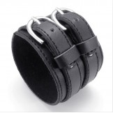 Skillful Manufacture Delicate Colors Reliable Quality Titanium Leather Bangle