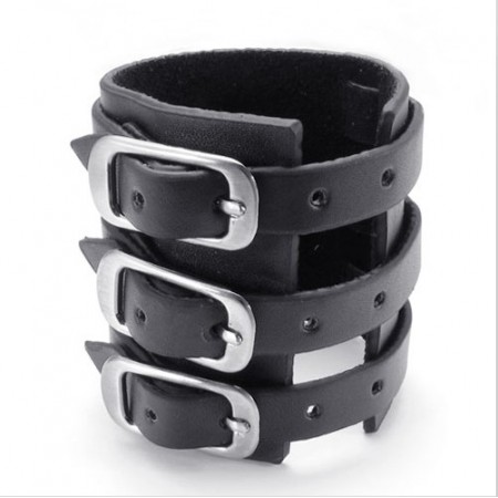 Skillful Manufacture Delicate Colors Reliable Quality Titanium Leather Bangle