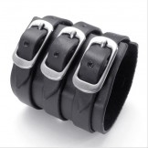 Skillful Manufacture Delicate Colors Reliable Quality Titanium Leather Bangle