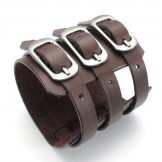 Skillful Manufacture Delicate Colors Reliable Quality Titanium Leather Bangle