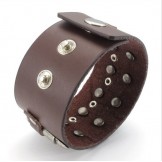 Skillful Manufacture Delicate Colors Reliable Quality Titanium Leather Bangle