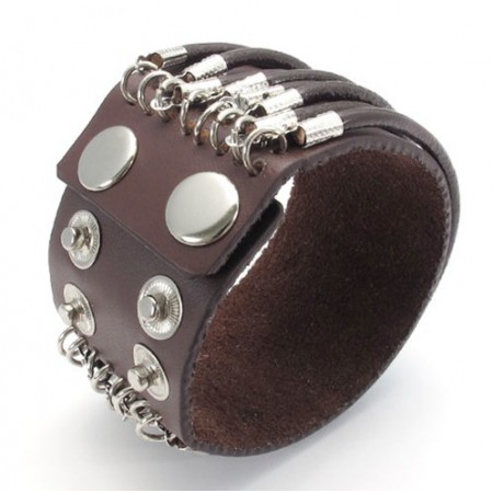 Skillful Manufacture Delicate Colors Reliable Quality Titanium Leather Bangle