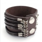 Skillful Manufacture Delicate Colors Reliable Quality Titanium Leather Bangle