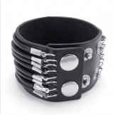 Skillful Manufacture Delicate Colors Reliable Quality Titanium Leather Bangle
