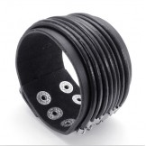 Skillful Manufacture Delicate Colors Reliable Quality Titanium Leather Bangle