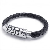 Modern Design Delicate Colors Reliable Quality Titanium Leather Bracelet