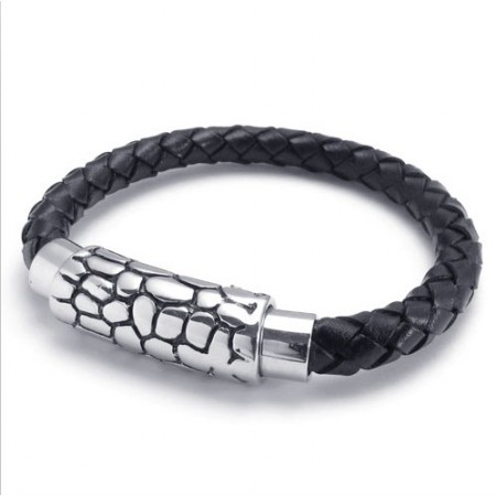 Modern Design Delicate Colors Reliable Quality Titanium Leather Bracelet