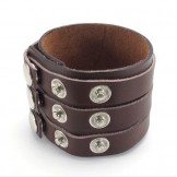 Skillful Manufacture Delicate Colors Reliable Quality Titanium Leather Bangle