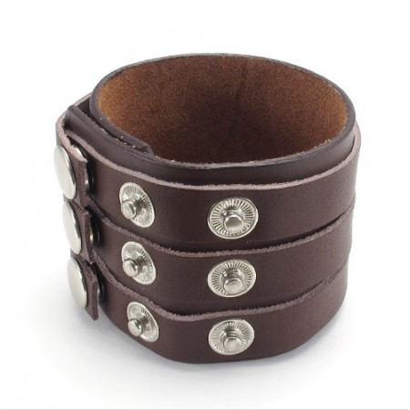 Skillful Manufacture Delicate Colors Reliable Quality Titanium Leather Bangle
