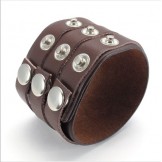 Skillful Manufacture Delicate Colors Reliable Quality Titanium Leather Bangle