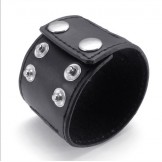 Skillful Manufacture Delicate Colors Reliable Quality Titanium Leather Bangle