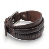 Skillful Manufacture Delicate Colors Reliable Quality Titanium Leather Bangle