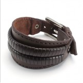 Skillful Manufacture Delicate Colors Reliable Quality Titanium Leather Bangle