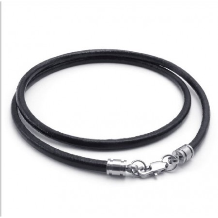 Deft Design Delicate Colors Excellent Quality Titanium Leather Necklace