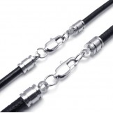 Deft Design Delicate Colors Excellent Quality Titanium Leather Necklace