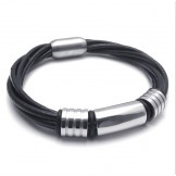 Skillful Manufacture Delicate Colors Reliable Quality Titanium Leather Bracelet