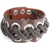 Latest Technology Delicate Colors Reliable Quality Titanium Leather Bangle