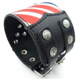 Modern Design Colorful Stable Quality Titanium Leather Bangle