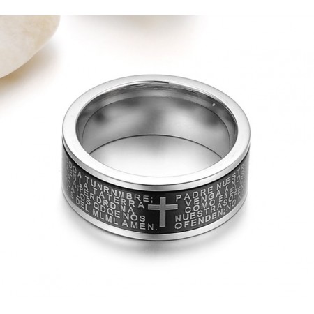 The King of Quantity Male Cross Titanium Ring 