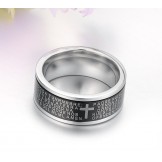 The King of Quantity Male Cross Titanium Ring 