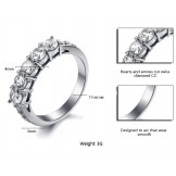 Dependable Performance Female Titanium Ring With Rhinestone