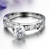 Quality and Quantity Assured Female Titanium Ring With Rhinestone