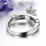 Quality and Quantity Assured Female Titanium Ring With Rhinestone