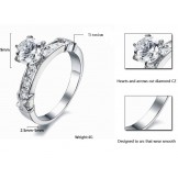 Quality and Quantity Assured Female Titanium Ring With Rhinestone