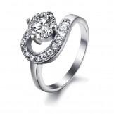 High Quality Female Titanium Ring With Rhinestone
