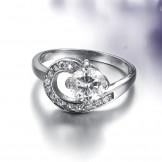 High Quality Female Titanium Ring With Rhinestone