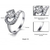 High Quality Female Titanium Ring With Rhinestone