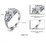 Stable Quality Female Titanium Ring With Rhinestone