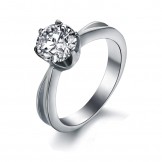 The Queen of Quality Female Titanium Ring With Rhinestone