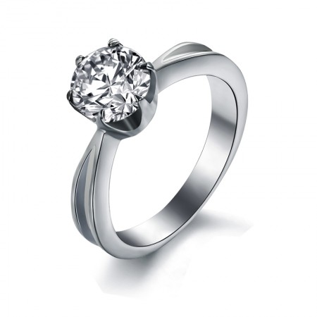 The Queen of Quality Female Titanium Ring With Rhinestone