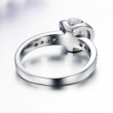 to Enjoy High Reputation at Home and Abroad Female Titanium Ring With Rhinestone