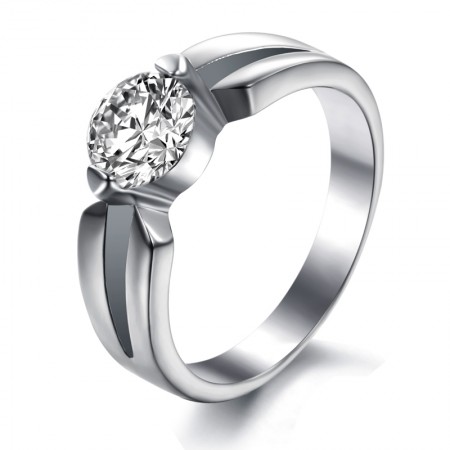 Reliable Reputation Female Titanium Ring With Rhinestone