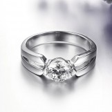 Reliable Reputation Female Titanium Ring With Rhinestone
