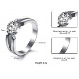 Reliable Reputation Female Titanium Ring With Rhinestone
