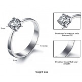 Quality and Quantity Assured Female Titanium Ring With Rhinestone