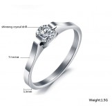 Stable Quality Titanium Ring With Rhinestone