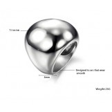 Wide Varieties Exaggerate Titanium Ring 