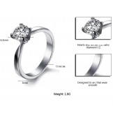 Dependable Performance Female Titanium Ring With Rhinestone