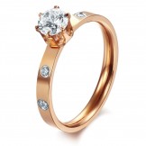 Quality and Quantity Assured Female Titanium Ring With Rhinestone