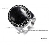Complete in Specifications Exaggerate QuartziteTitanium Ring 