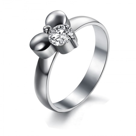 Well-known for Its Fine Quality Female Titanium Ring With Rhinestone