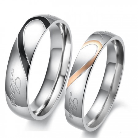 Reliable Quality Sweetheart Titanium Ring For Lovers 