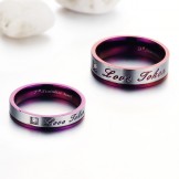 Superior Quality Purple Titanium Ring For Lovers
