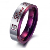 Superior Quality Purple Titanium Ring For Lovers